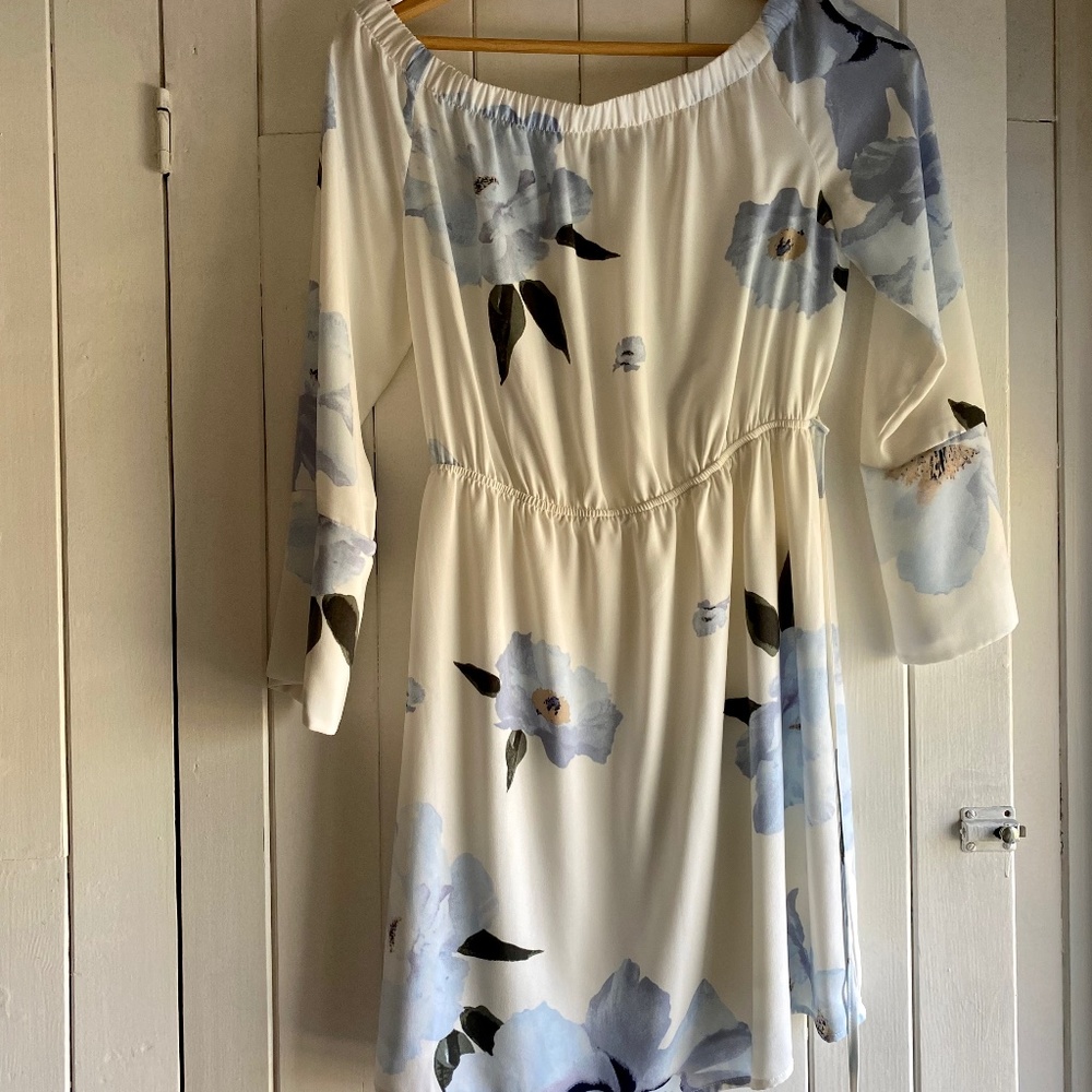 Blue floral dress